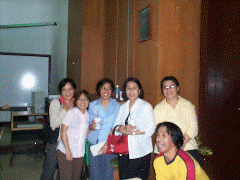 from left to right: Dr. Virginia D. Monje, Dr. Mafel C. Ysrael, Dr. Irene M. 